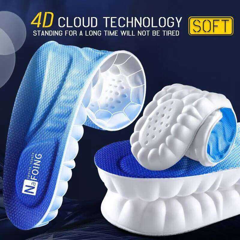 One Pair Pu Super Soft,Long Standing Arch Support,Thickened Shock Absorption Insole