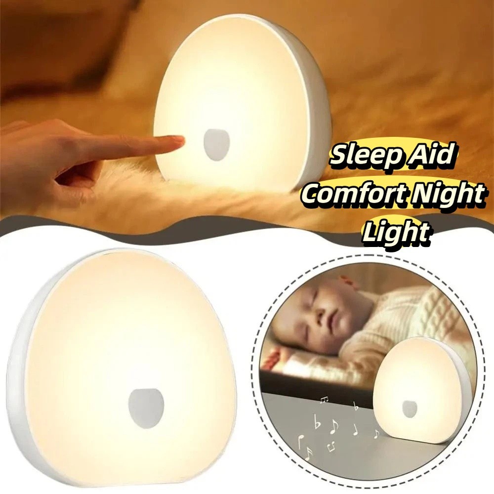 Multi-Functional Timing Function White Noise Sleep Device Colorful Lighting Rechargeable Battery Portable Bedside Lamp Adjustable Lighting Compact Design Rechargeable Night Light for 5V/1600mAh Nursery
