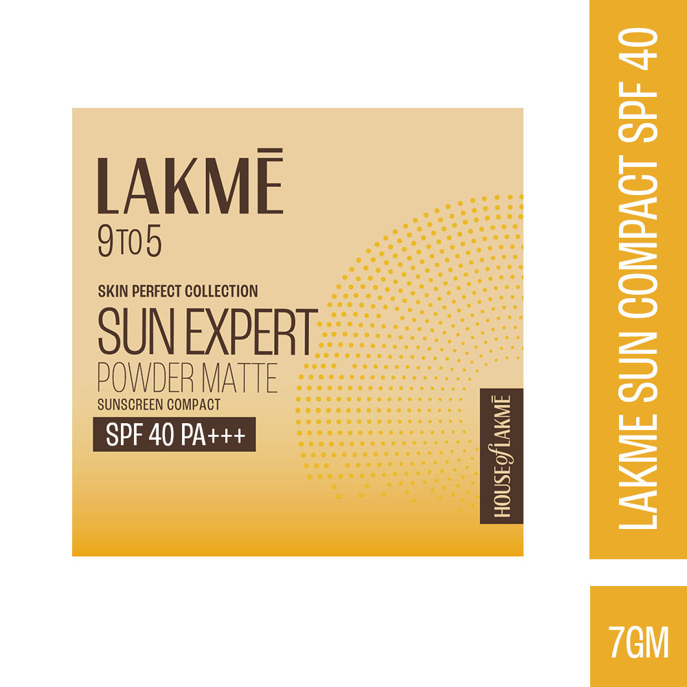 Lakme Sun Expert SPF 40 PA+++ Ultra Matte Compact with Power of Vitamin E and Iron Oxides (7gm)