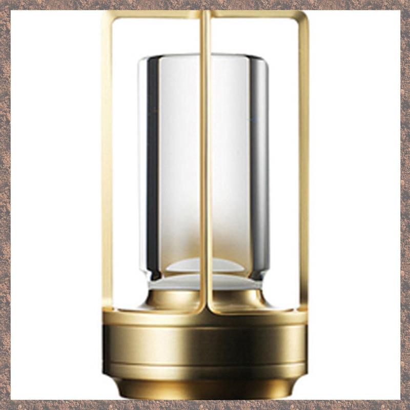 1 Piece Rechargeable Crystal Lamp Bedside Table Bedroom Led Touch Table Lamp Gold
