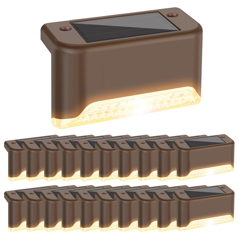 OUMERY Solar Deck Light, Waterproof LED Solar Outdoor Step Light, Solar Fence Light, Garden Railing Light Decoration(20Pcs)