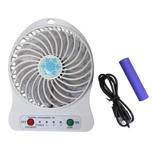 Portable Rechargeable Mini Fan With Speed Control- Assorted Color