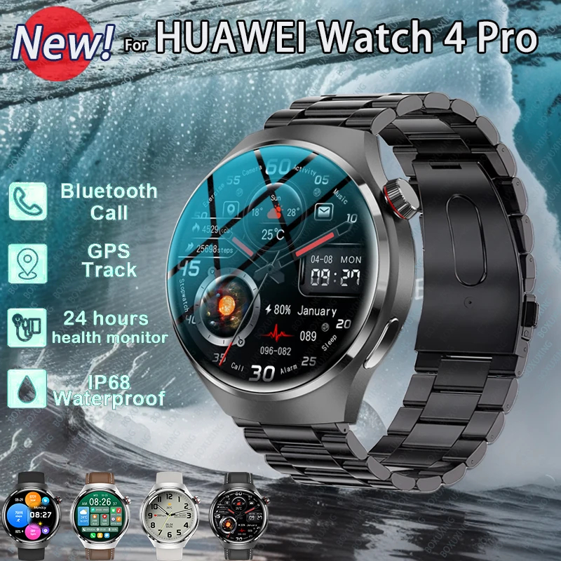 New For Oppo Watch 4 Pro Sport Smart Watches Men GPS Track Health Monitor Waterproof Bluetooth Call NFC Smart Watch Women