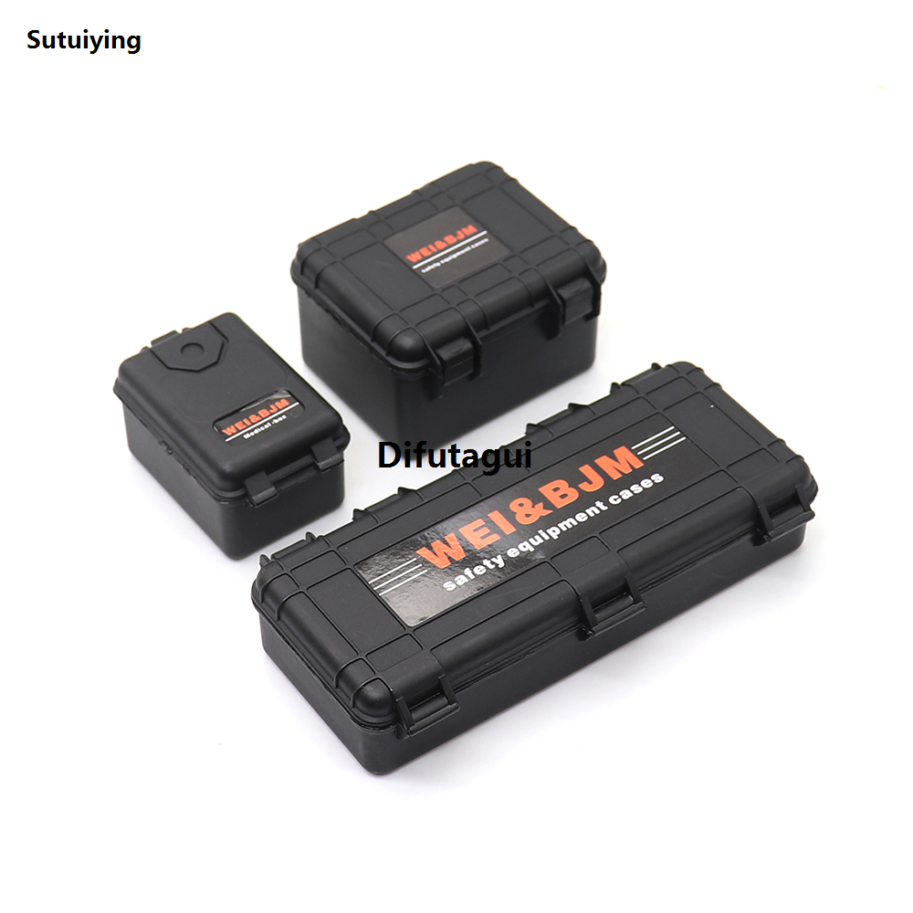 Difutagui 3pcs Rc 1:10 Decor Accessories Plastic Box For Axial Scx10 Tamiya Bargain price Cc01 Traxxas Trx-4 D90 D110 90046rc Car Truck Screw Box