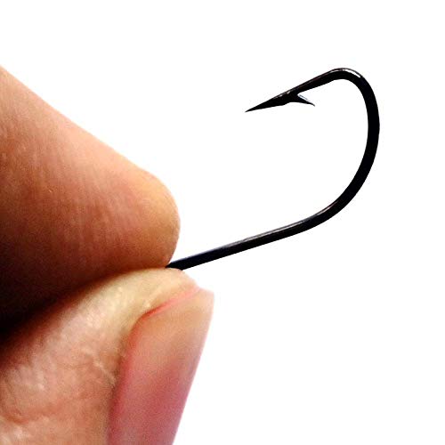 FR- Single Fishing Hooks Black Bansi Size 14 Fish Hook