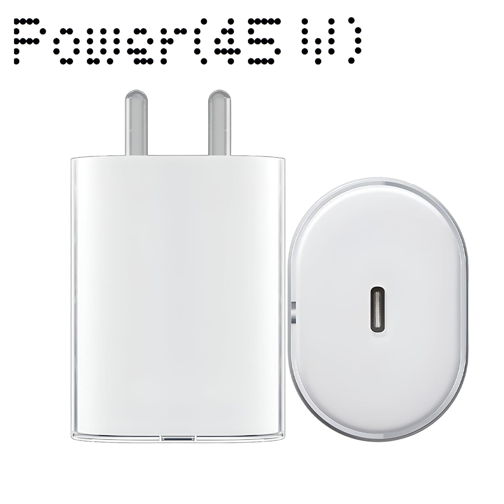 Nothing 45W Fast Charger Adapter for CMF Phone 1/Nothing Phone 2A/Phone 2/Phone 1/Buds/Ear Stick, CMF 45w Power Charger for Mobile, 45 W Type C Charging Adaptor, 45w Charge, White