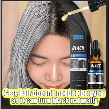 Molka Black Hair Serum Makes Gray & White Hair To Black Back Hair Coloring