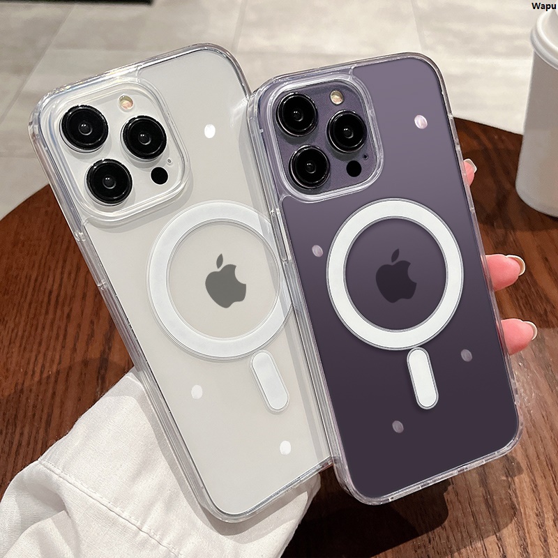 ChanxiNew style Case for Computer Charging Wireless Magnetic Mini Case for Phone PlusMaxPro Luxury 121316 Apple for iPhone 151411 Clear Magsafe Hard Clear