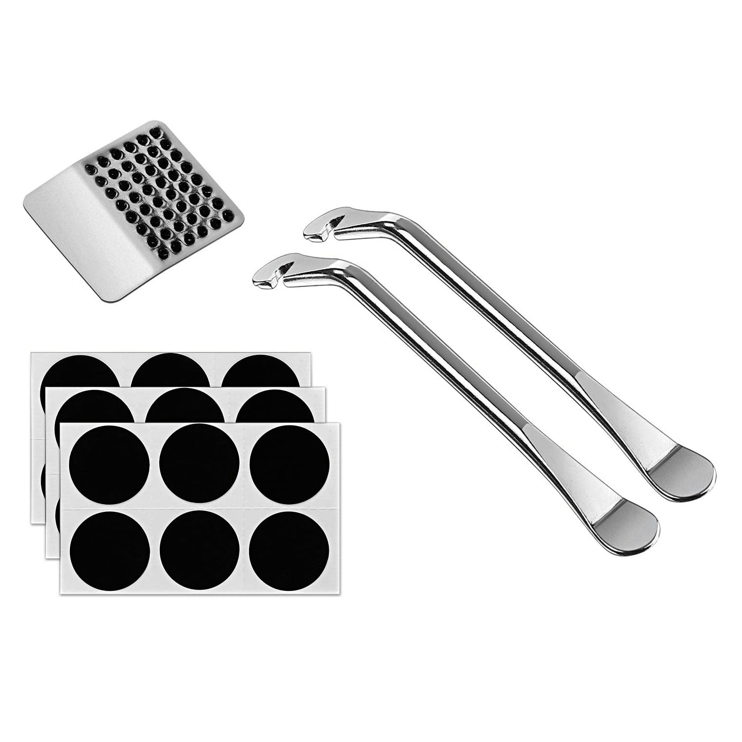 OUMERY Bicycle Inner Tube Repair Kits (Tire Levers, Tyre Patches, Metal Rasp) Bike Cycling Device for Bike Bicycle Tire Changes