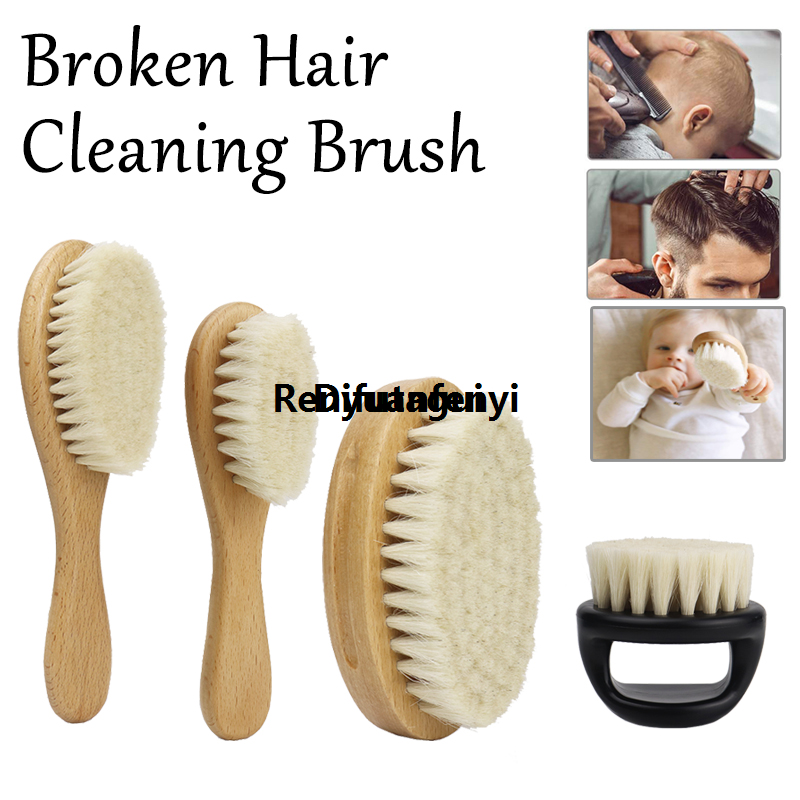 Difutagui New Baby Care Pure Natural Wool Baby Wooden Luxury Sales promotion Hair Brush Newborn Comb Hair Bath Brush