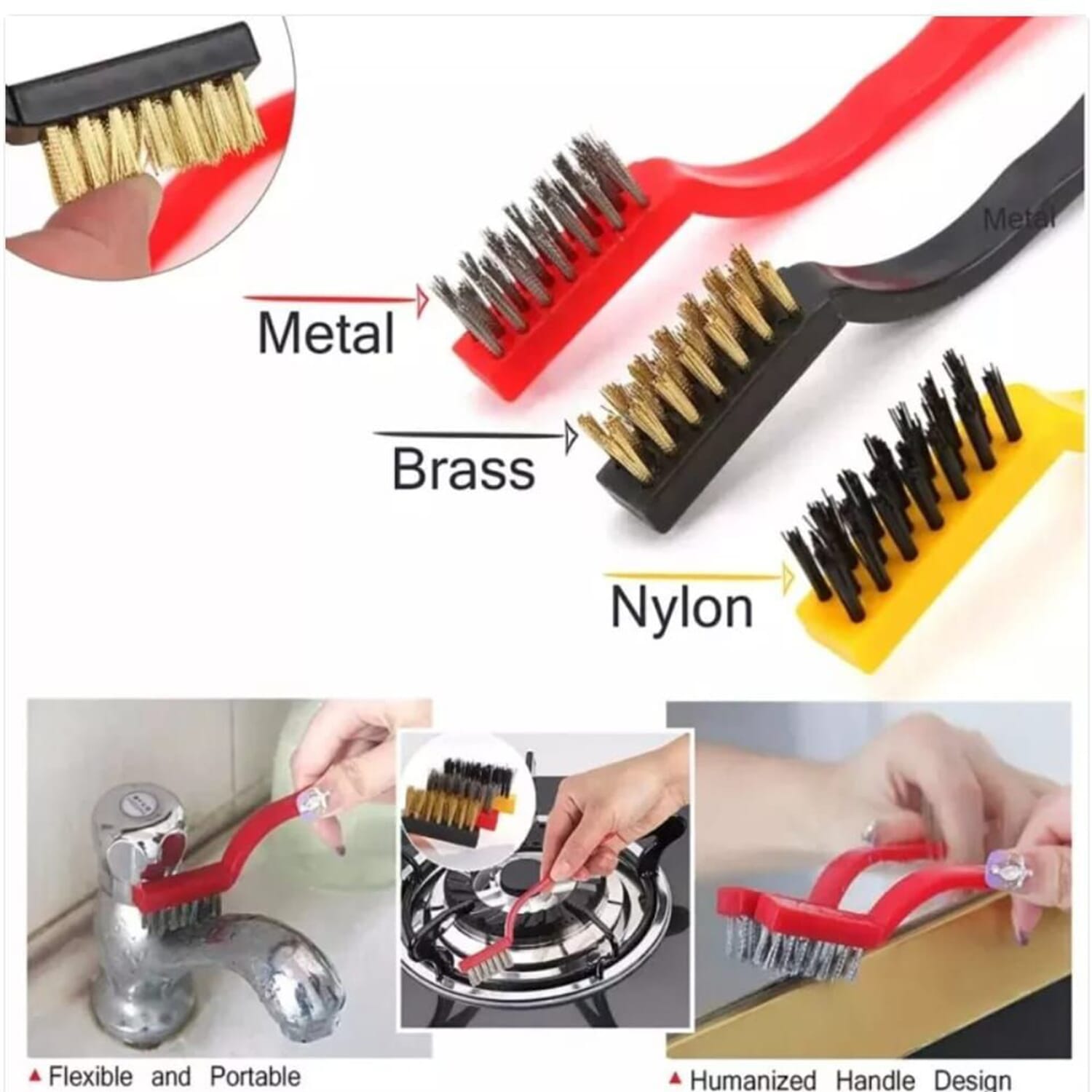 Mini Wire Cleaning Brush Set Of 3