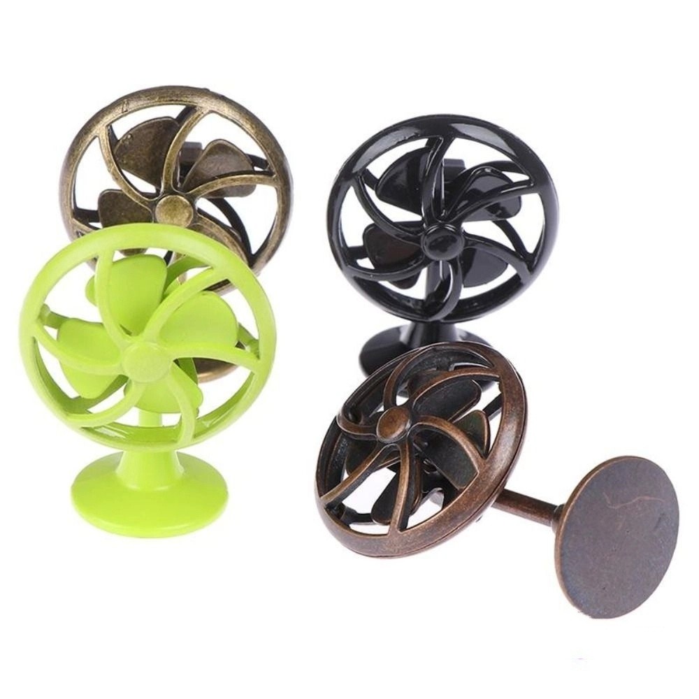 Creative :12 Scale Dollhouse Electric Fan Vintage Frame Doll Fan Furniture Play House Living Scene Mini Fan Model Dollhouse Accessories