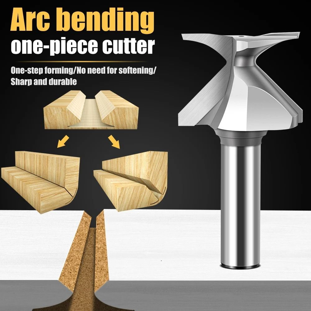 High Quality R10/R18/30/50 Arc Bending Integrated Cutter 1/2 Inch Shank Woodwork Tools Forming Cutter Professional High Precision Router Bits For Wood Door/Wall Cabinet
