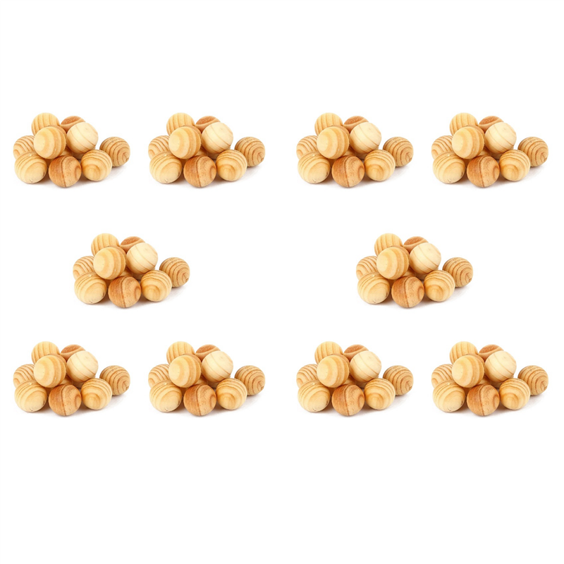 OYPFXMI 10X Natural Wood Balls Lavender Repellent Wardrobe Clothes Drawer