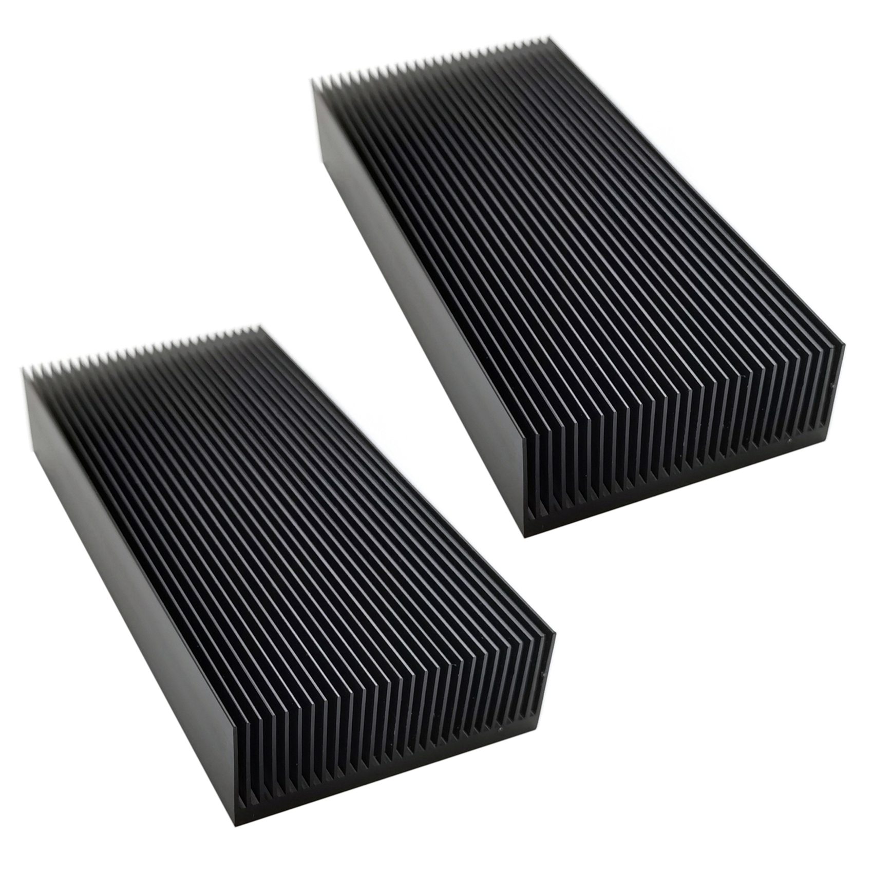 fasdaga 2X Silver Aluminium Radiating Fin Cooling Heatsink 80X27X150MM for LED Power Transistor Electrical Radiator Chip