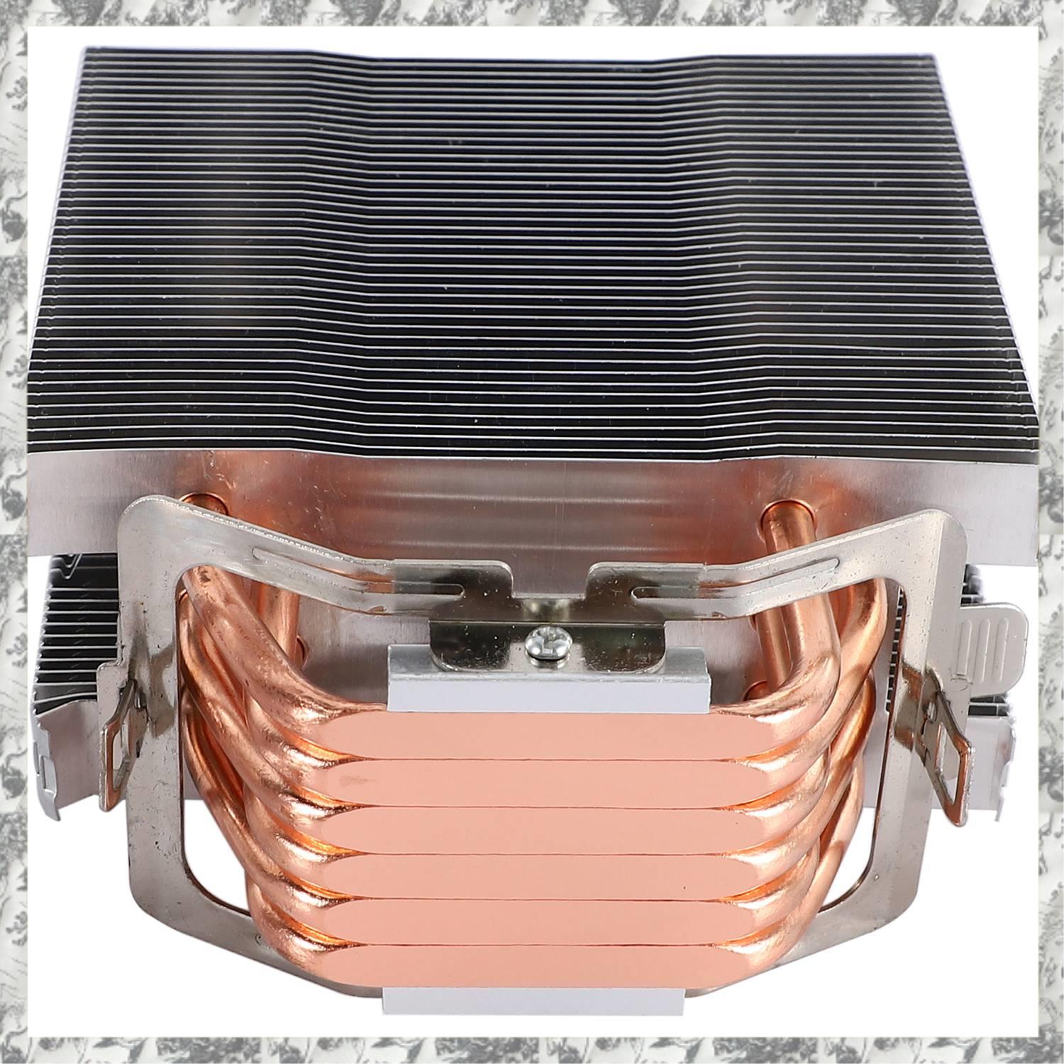 CGearuppt Fanless CPU Cooler 12Cm Fan 6 Copper Heatpipes Fanless Cooling Radiator for LGA 1150/1151/1155/1156/775 AMD