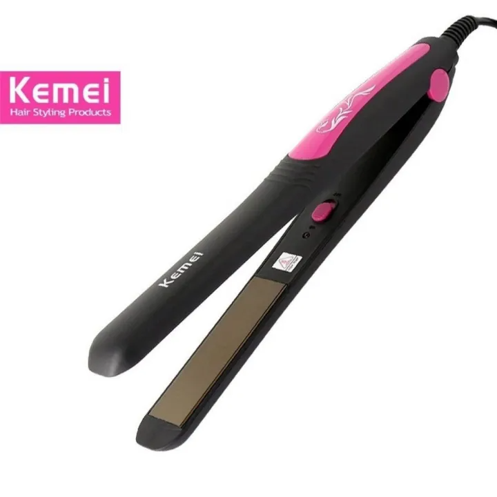Kemei KM-328 Professional Wet/Dry Hair Straightener - 40W Ceramic Flat Iron, Rechargeable & Cordless | Multicolor Beauty Star Fast Hair Styler