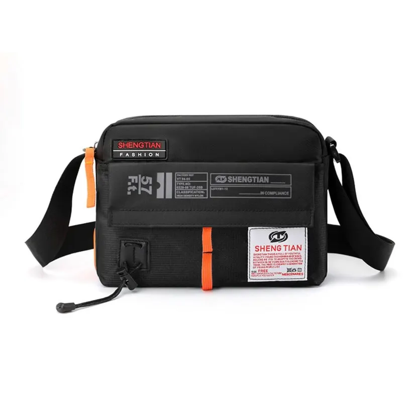 Portable Nylon Men Sling Bag Storage Zipper Messenger Bag Crossbody Multi purpose Crossbody