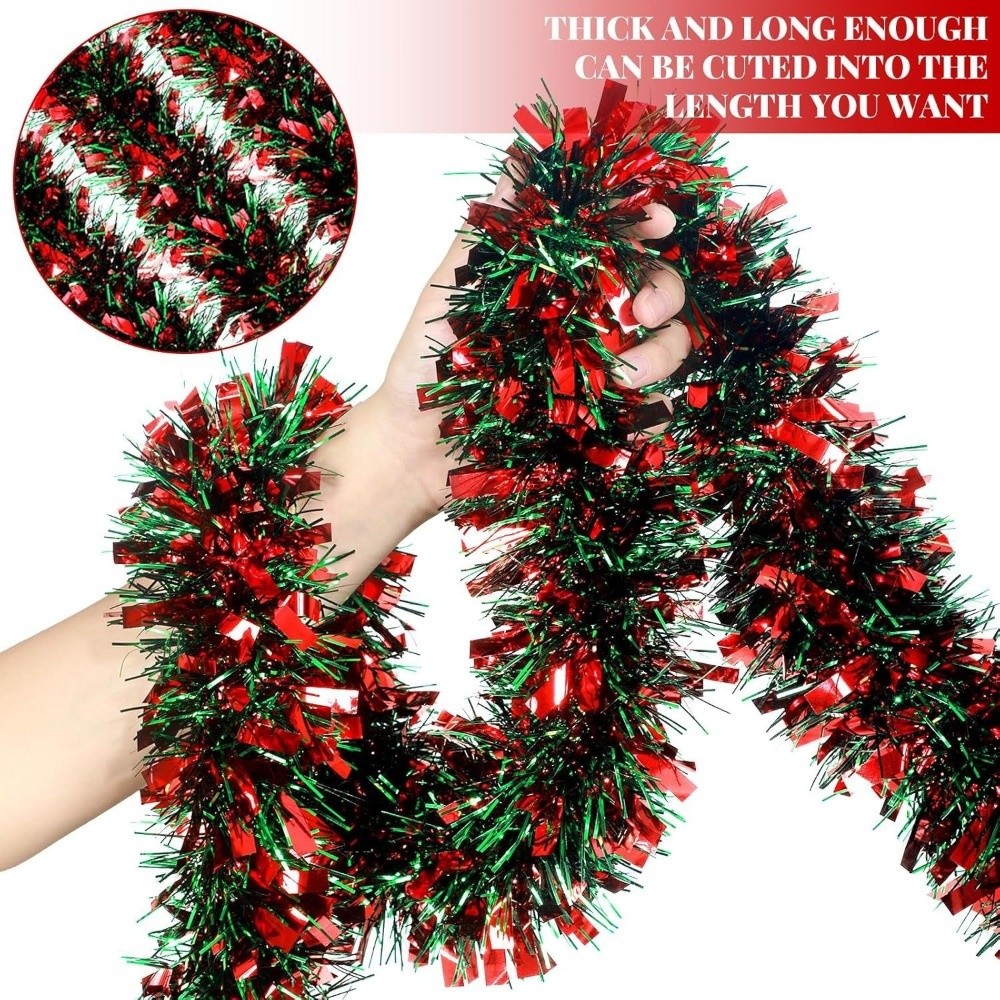 New Red Green Christmas Decorations Strip Colorful 2M Garland Ornaments DIY Xmas Tree Charm New Year