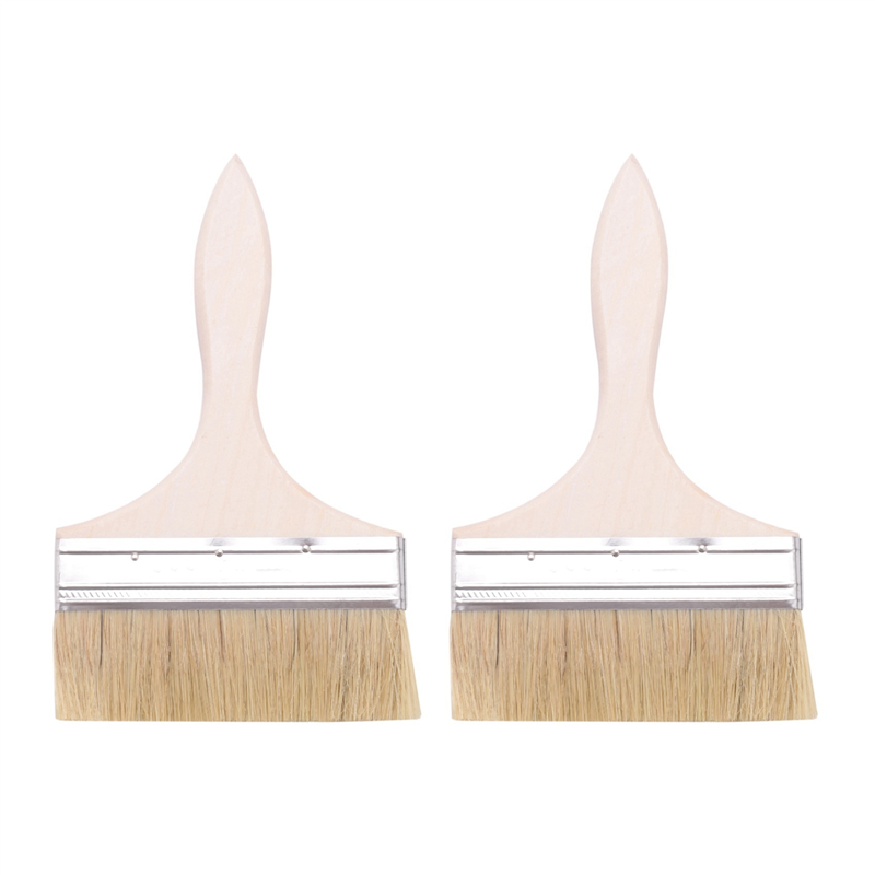 FORIDE 2X 220x135mm Wide Bristle Hair Wooden Handle Paint Brush Wall Painting Tool