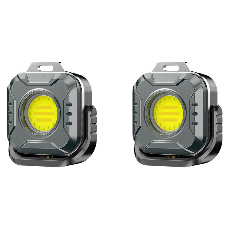 ARELENE 2X Mini LED Work Light,1200mAh Portable Rechargeable Magnetic Work Lights for Outdoor Camping , Car Repair,Emergency