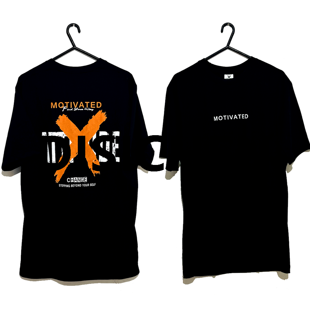 DISICHEN MOTIVATED Design Printed Oversized Baggy T Shirt 220Gsm Premium Quality Material DTF Print 2025 New