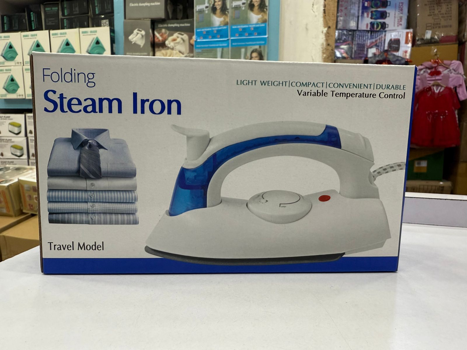700W Mini Travel Iron, Foldable Iron, Compact Flat Temperature Control Handheld Steam Plastic Iron