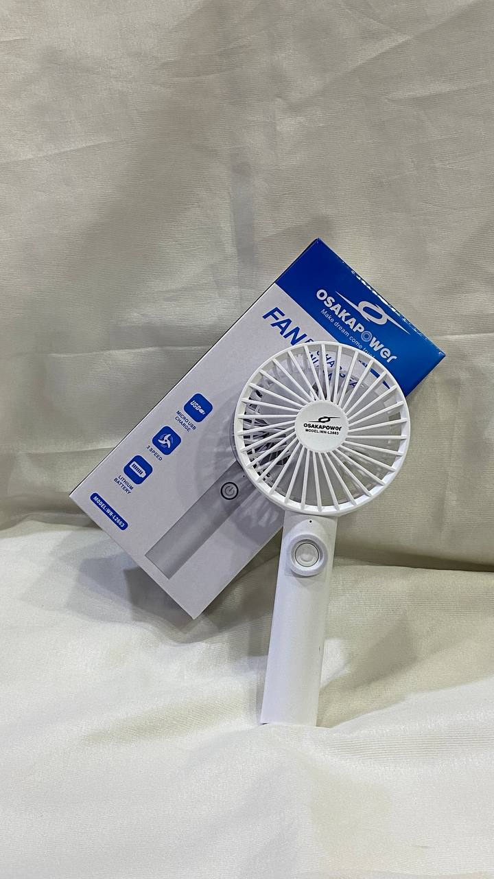 Osaka Power Rechargeable Mini Fan WN-L2663 - Portable USB Cooling Fan for Laptop, PC & Travel
