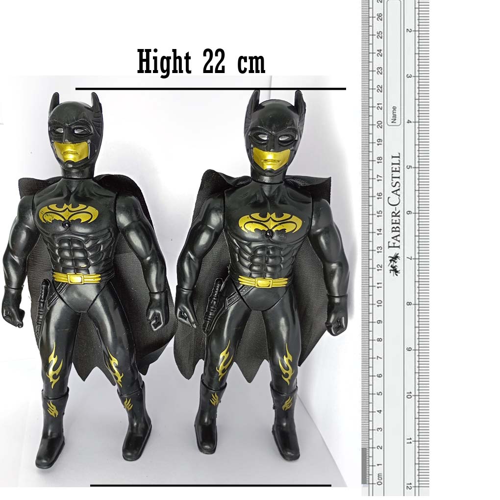 2 Pcs Combo Action Figure Batman Best Quality Plastic Material Hand & Leg Moveable Batman Toy 12 Pcs || Sold By Time Plaza