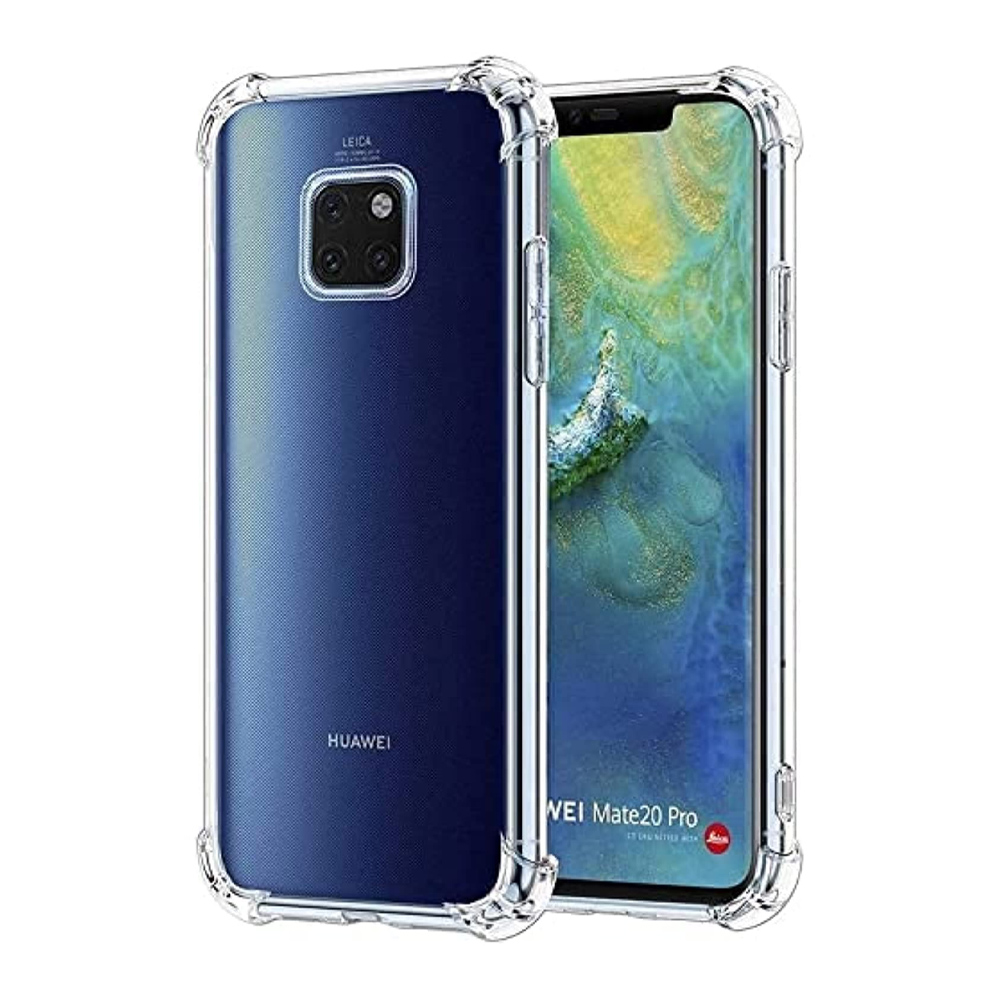 Case for Huawei Mate 20 Pro Clear Cover Soft TPU Transparent Silicone Gel Full Camera Protective Case Shock Absorbent Reinforced Corner for Huawei Mate 20 Pro Clear