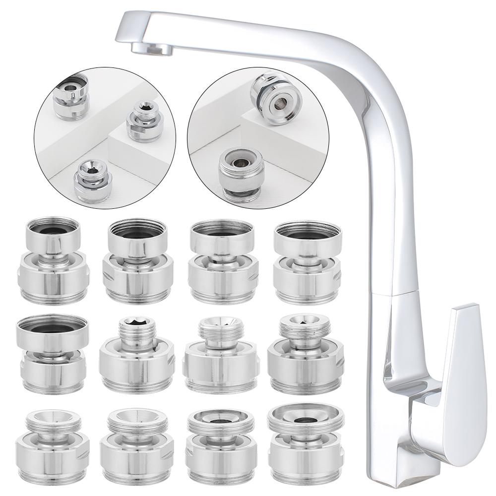 Useful Kitchen Faucet Fittings Stainless Steel 360 Degree Adjustable Swivel Aerator Adapter Tap Aerator Connector Faucet Adapter
