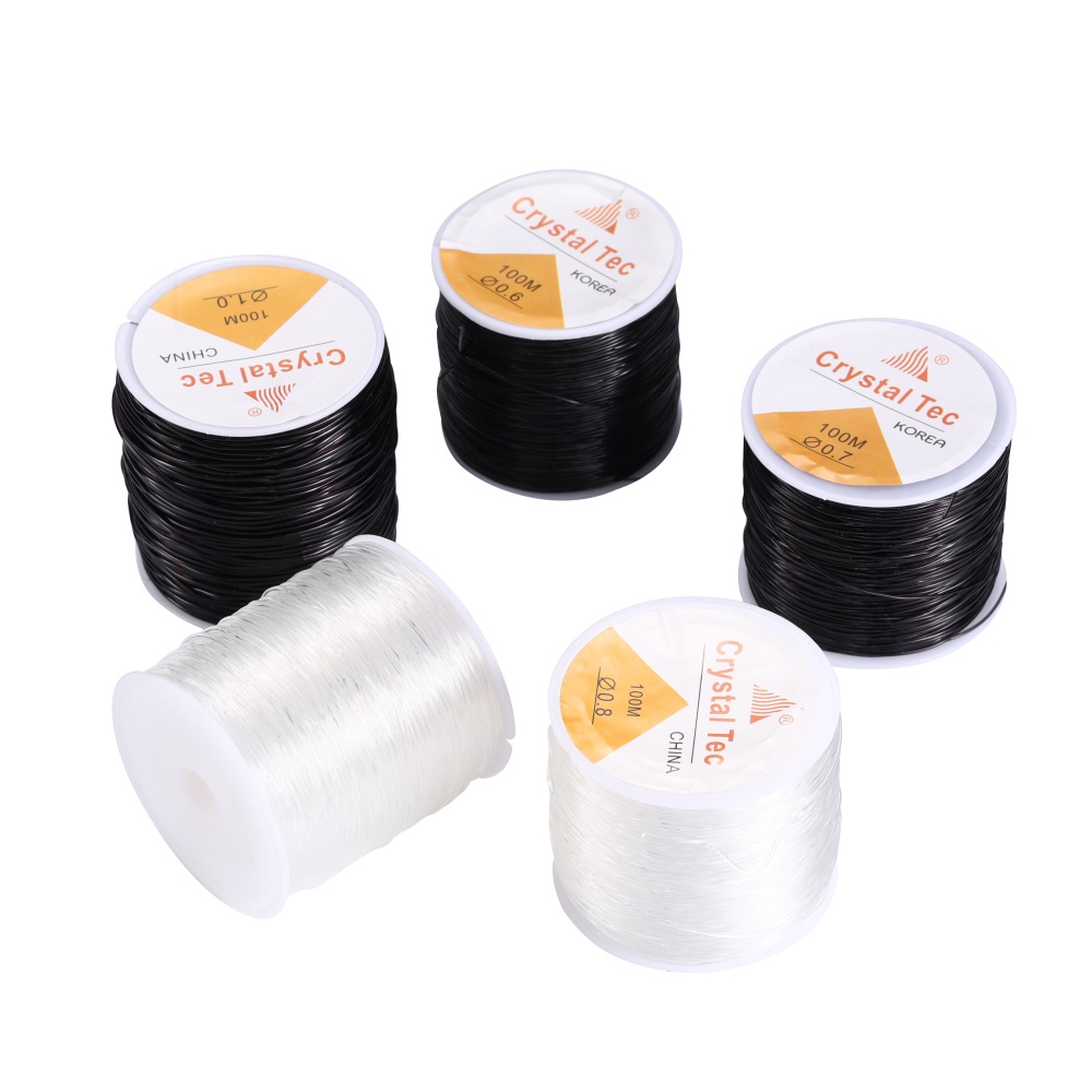 0.4-1mm Transparent Elastic Crystal Line Beading Stretch Cords Thread For Jewelry Making DIY Craft Bracelet Necklace Accessories