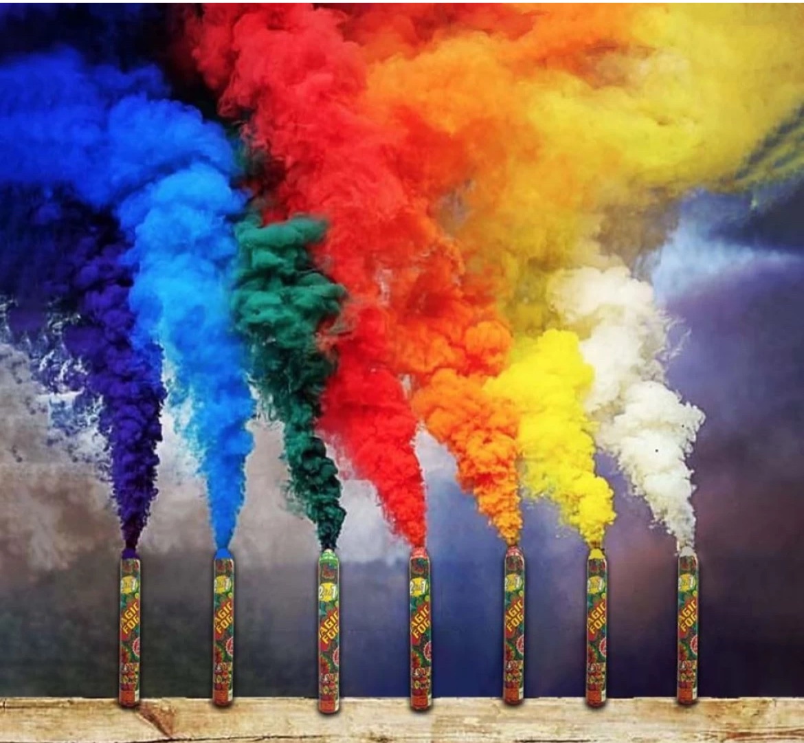 5 Scented Colorful Smoke Bomb For Holi, Photography Holi Color Powder Pack of 5