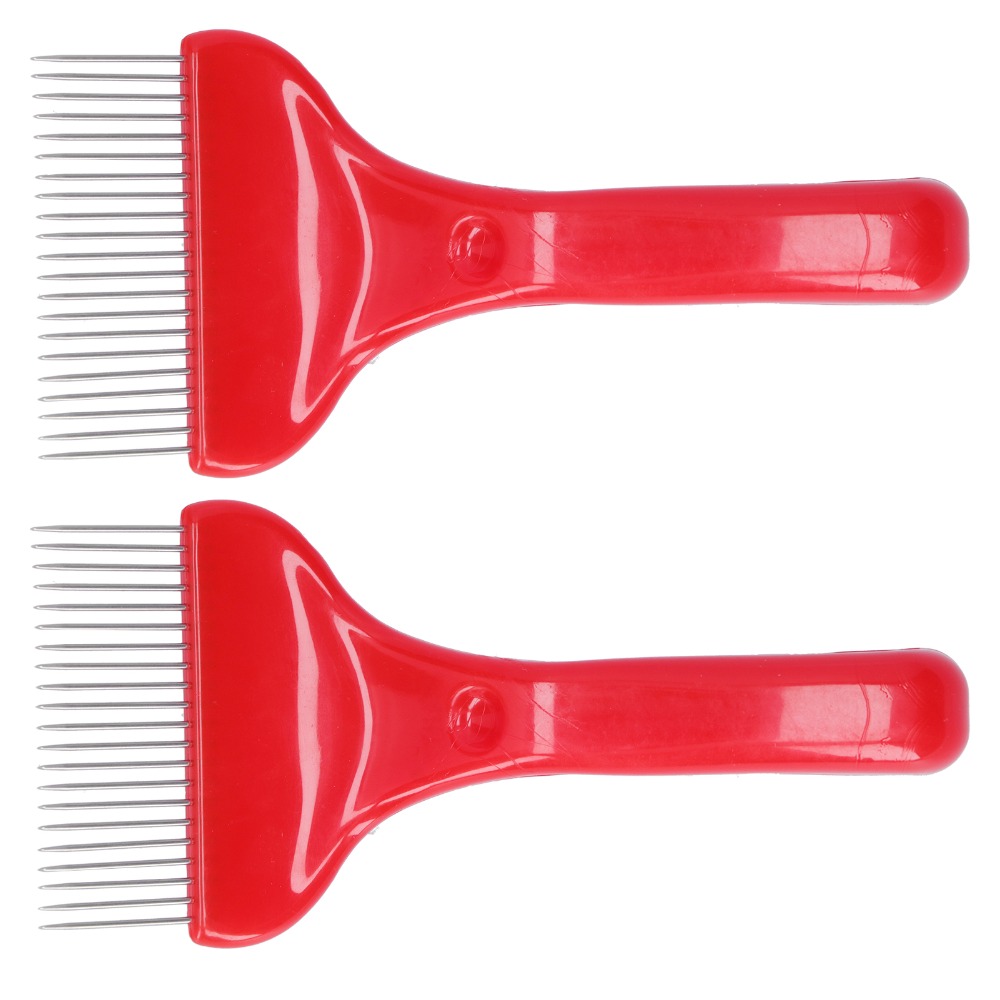 2Pcs Easy Clean Stainless Steel Uncapping Fork Plastic Handle Durable Honey Fork Lightweight Honey Shovel Honey Harvest