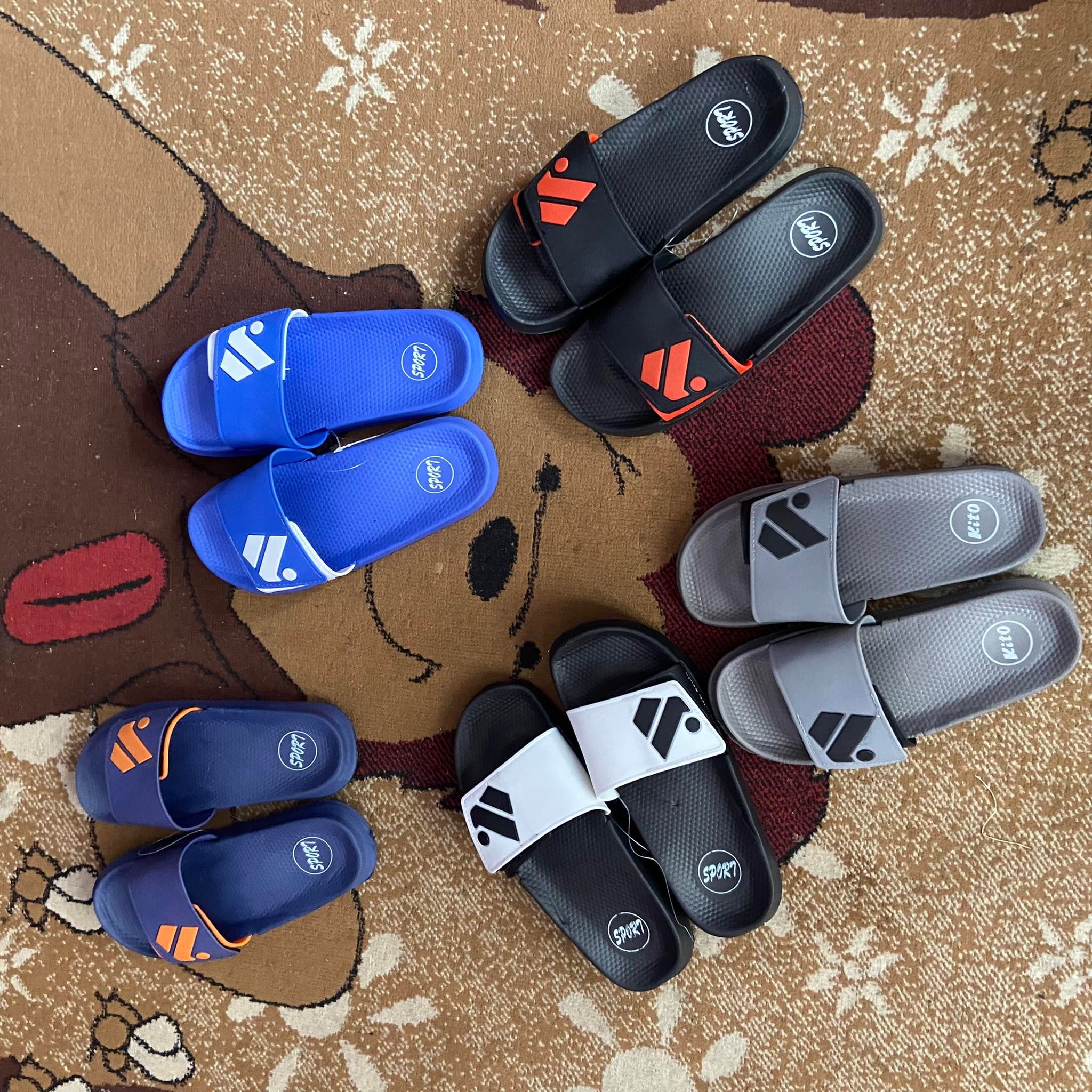 Kito Multicoloured Rubber Slippers For Men - Multisize | Fashion | Slippers For Men | Footwear For Men |