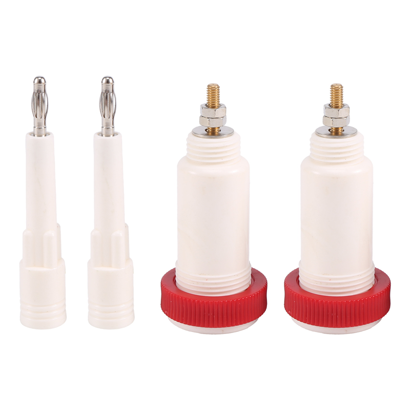 NAMUNY 2 Pairs of 4 mm Banana Jack 10Kv -30Kv High Voltage Connector Plug and Socket Power Supply Test Instrument