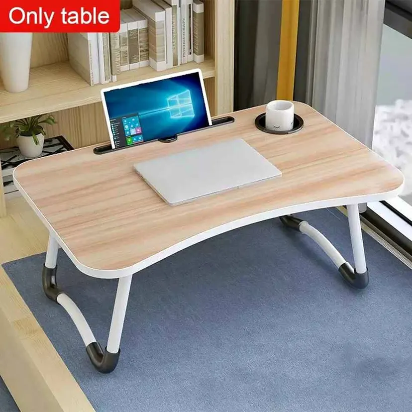 Foldable and Portable SMART Multi-Purpose Laptop Study Table Stand Engineered Black Wood