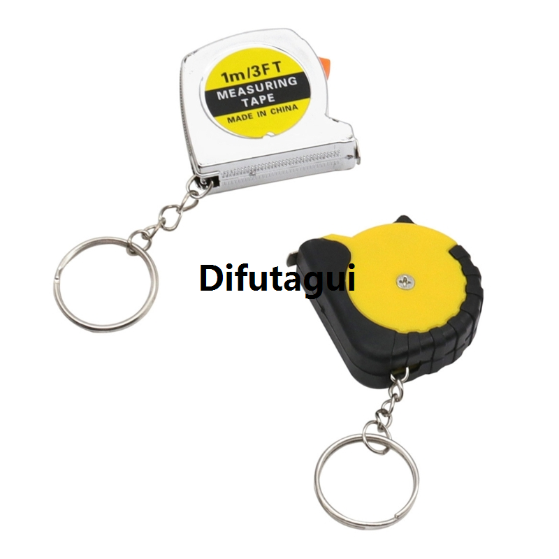 Difutagui Tape Measure Keychains Mini Tape Measure Retractable Measuring Fashion Tape, 1M/ 3ft Mini Keychain Tape Measure Ruler