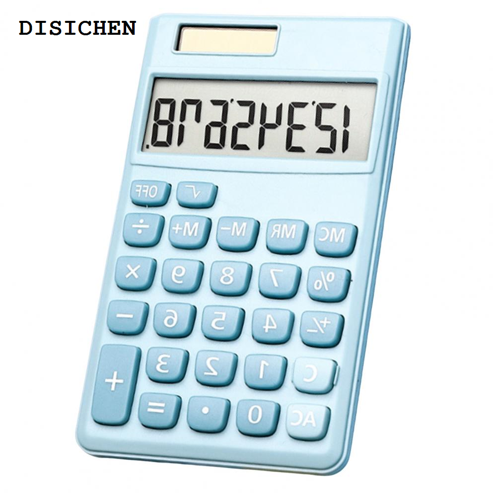DISICHEN Fifty percent discount Solar Powered Calculator 8-digit Calculator with Display for Students Office for School Desk