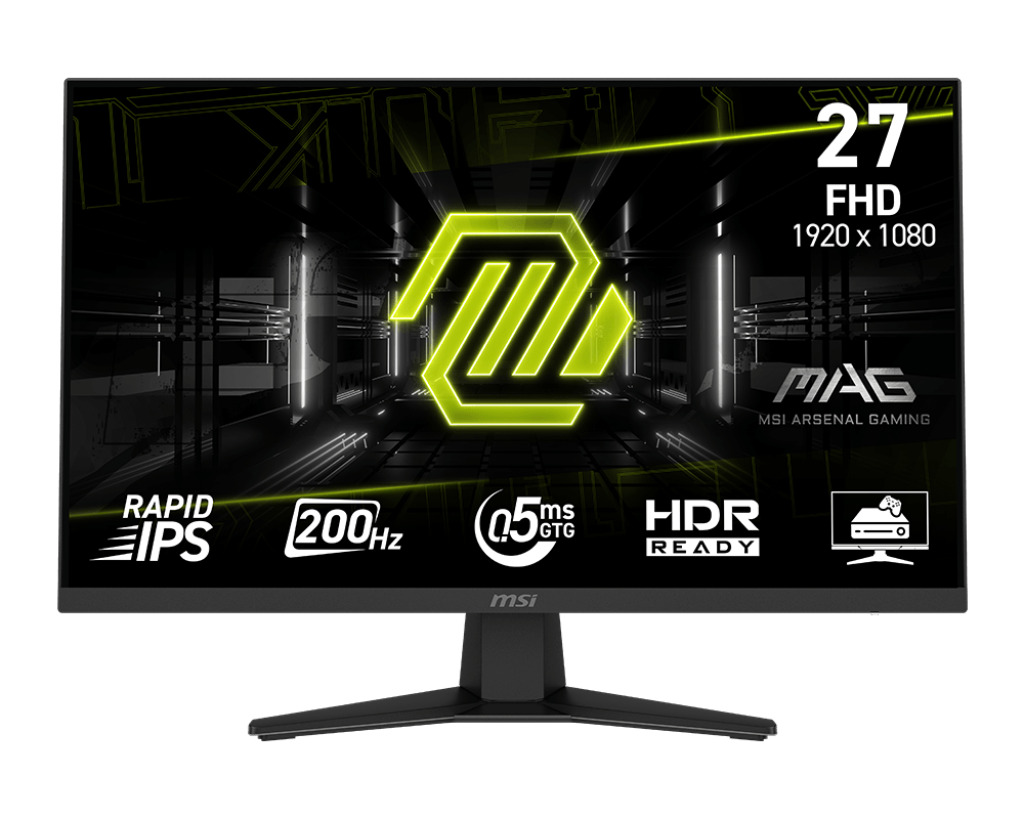MSI MAG 274F 27" Inch IPS 1920 x 1080 (Full HD) 200Hz Refresh Rate and 0.5ms (GtG) Response Time 101% sRGB, Eyecare Gaming Monitor