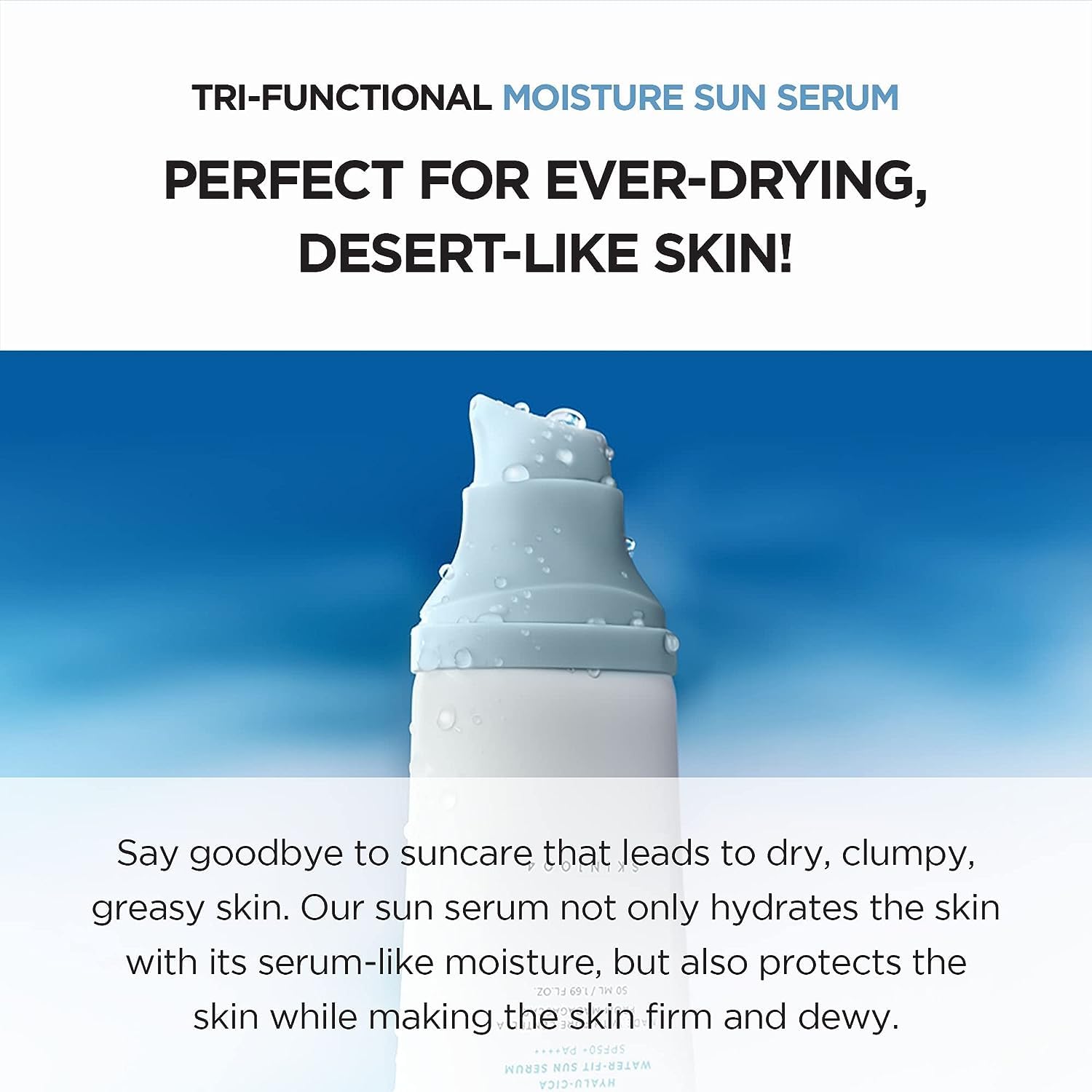 NEW NOURISHING KOREAN SKINCARE ACIDCENTELLA ASIATICA WATER-BASED SKIN1004 HYALURONIC SUNSCREEN MOISTURIZING LIGHT 50ML
