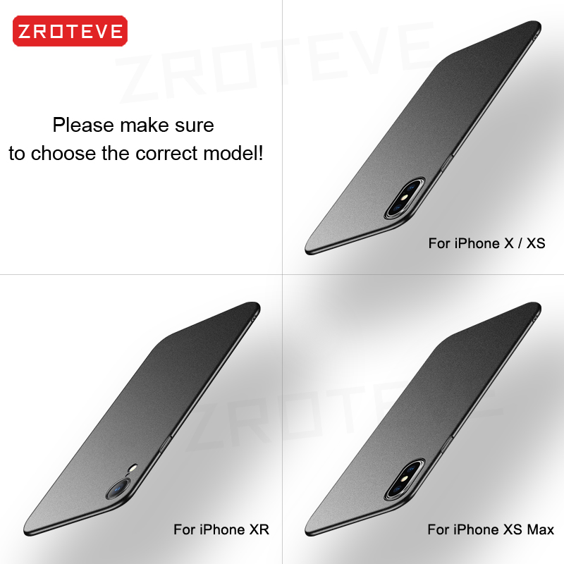 For iPhone X XR Case ZROTEVE Luxury Ultra Thin Frosted Hard PC Cover For Apple iphone XR XS Max iPhonex 10 iPhone10 Phone Cases