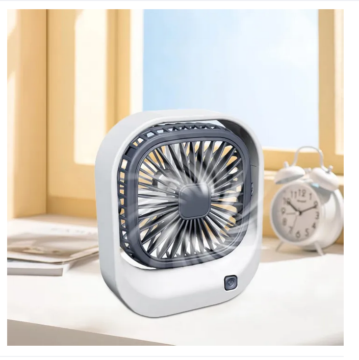 Square USB Rechargeable Mini Desk Fan