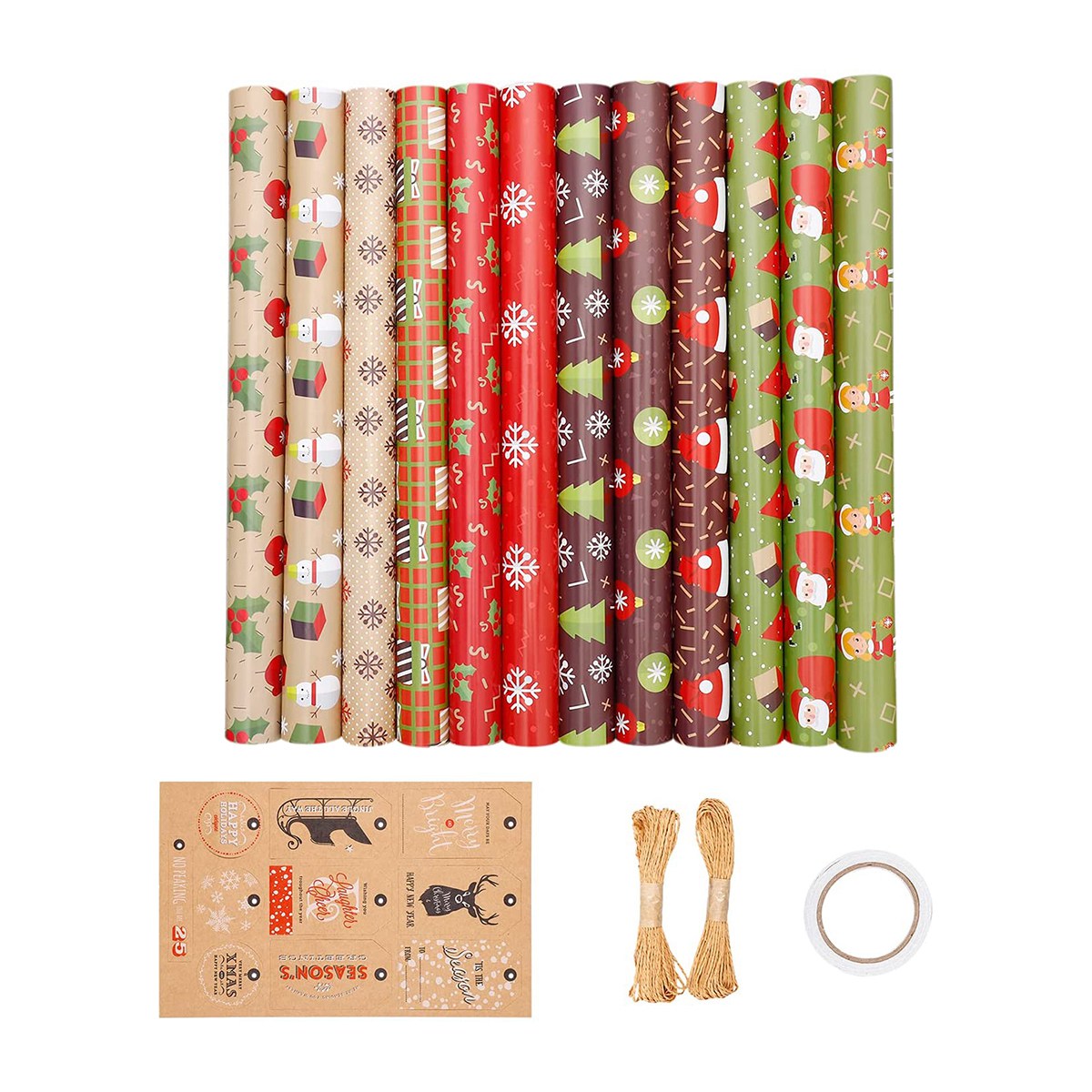 NAMUNY 12 Pack Wrapping Paper Sheets,for Christmas Birthday Wrapping Paper Set Gift Wrap Papers