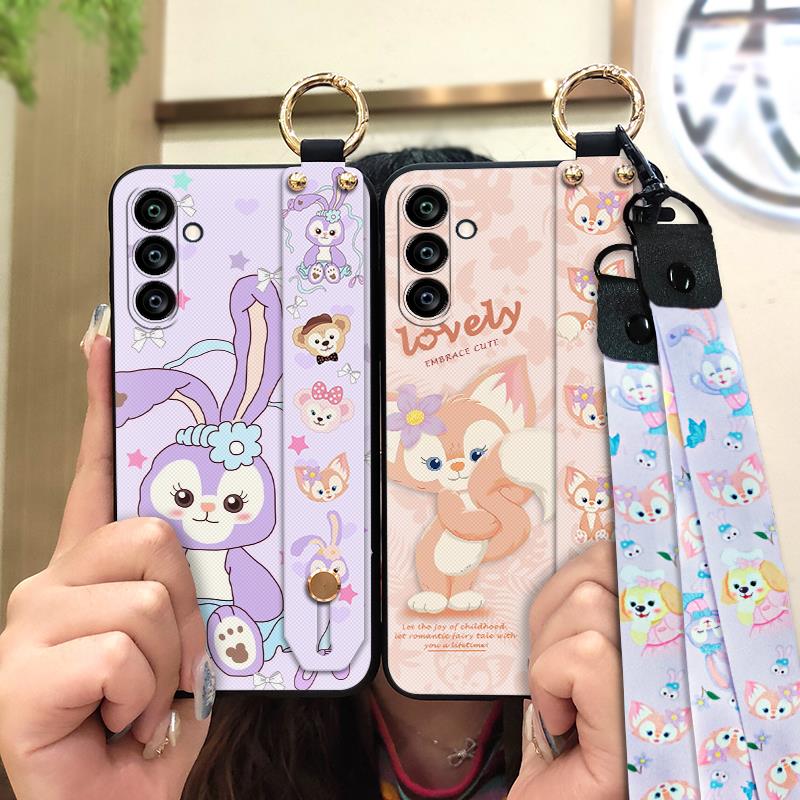 Wristband ring Phone Case For Samsung Galaxy A25 5G/SM-A256E/B/U Anti-knock Silicone Wrist Strap protective Cartoon Cute