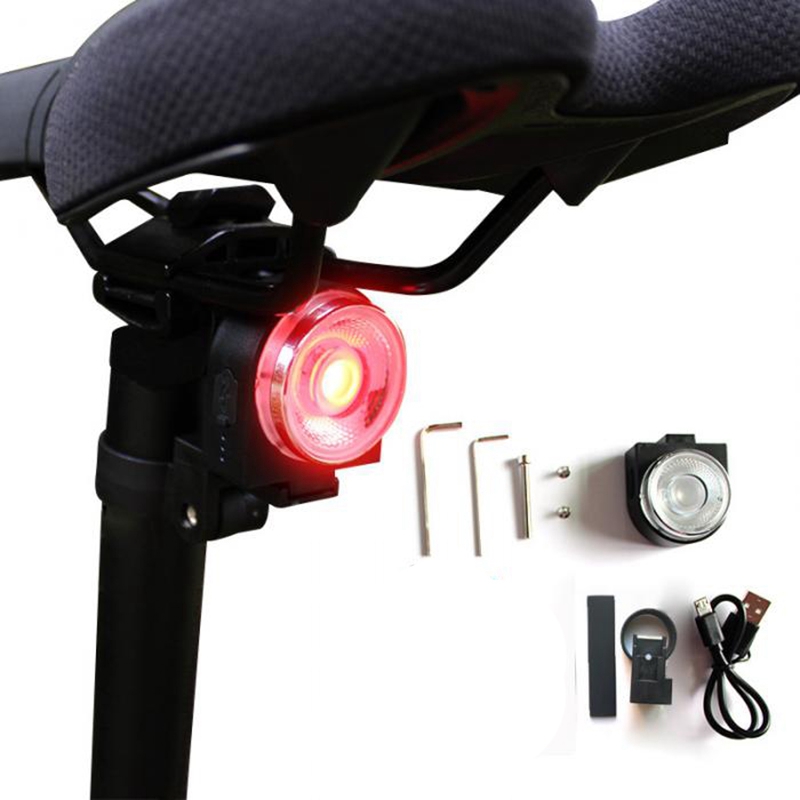 LKPCIGCXM Led Bicycle Mountain Bike Bicycle Tail Light Usb Charging Smart Brake Induction Night Trip Color Warning Lights