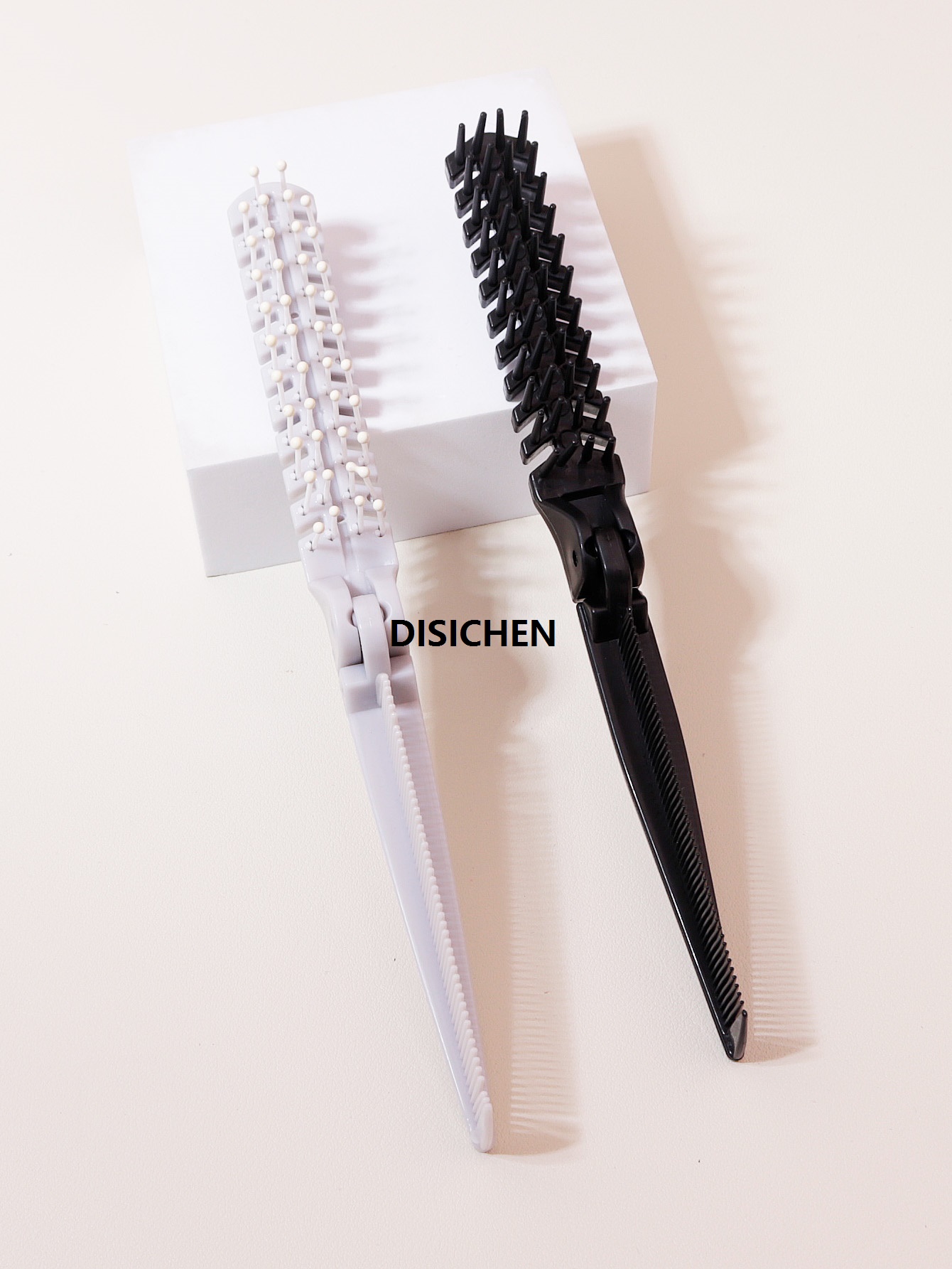 DISICHEN 2pcs folding brush set, pocket comb, anti-static hair comb, double headed comb, portable travel comb 2025 New
