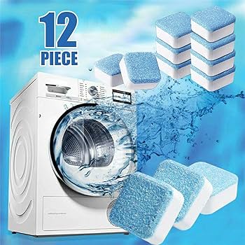 12 Pcs Washing Machine Cleaning Tablet Anti-Bacterial Detergent Blocks