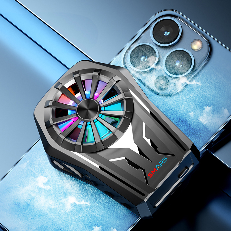 Rechargeable Battery Long MAh Semiconductor Mobile Radiator Cooling fan for Gaming/Streaming Type C Interface (L-08)