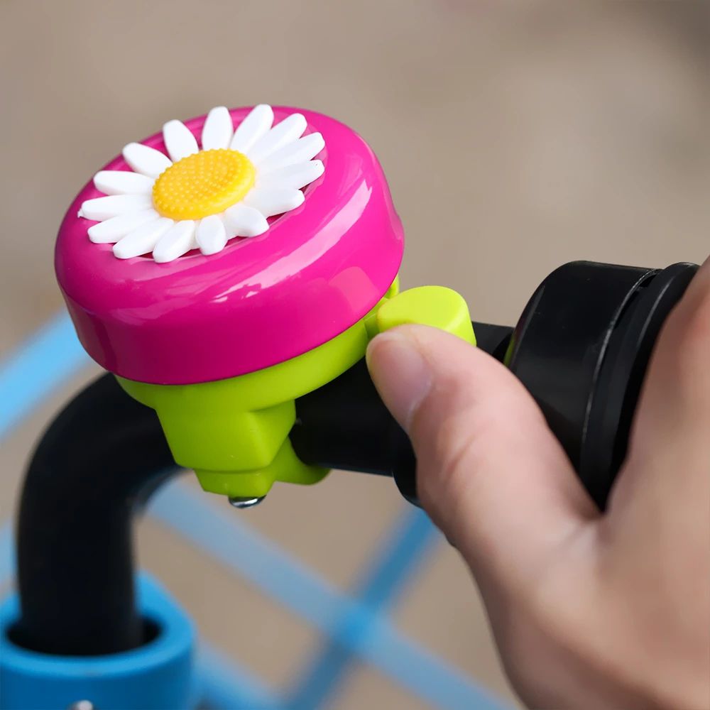 Multi-color Funny Alloy Plastics Cartoon Handlebar Bell Ride Alarm Horns Children Bicycle Bell Bike Alarm Bell Cycling Ring Alarm Daisy Flower Bicycle Bell